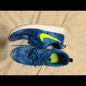 Blue/tie dyed Nike tennis shoes